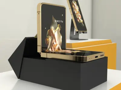 3D Samsung w23 flip Golden Edition 3D model