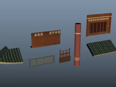 Shrine chinese pagoda - chinese pagoda Free low-poly 3D model