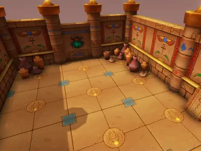 Medieval Tomb - Egypt Low-poly 3D model