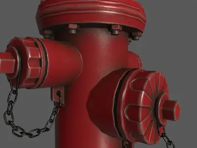 US fire hydrant Low-poly 3D model