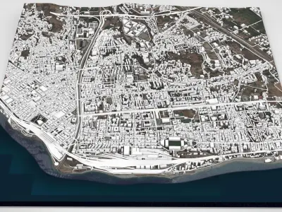 Cityscape Reggio Calabria Italy 3D model