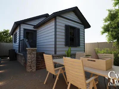 Modular Classic Style American House 1 Low-poly 3D model