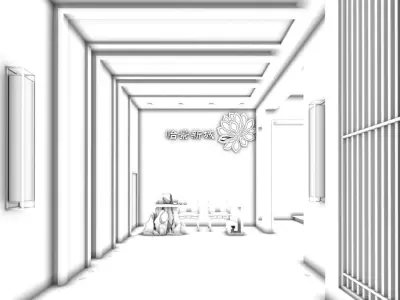 Business Restaurant - Coffee - Banquet  01 3D model