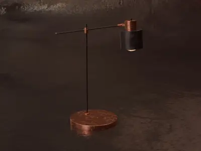 Industrial lamp 3D model 5