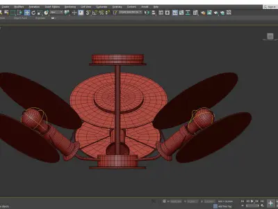 Osiris Reflector Semi Flushmount Low-poly 3D model