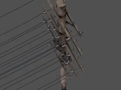 Light Pole Low-poly 3D model