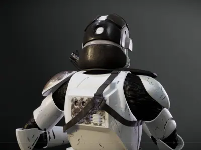 Clone AT-TE gunner Low-poly 3D model