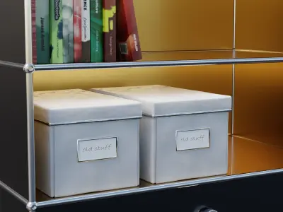 Modern office cabinet or shelf 3D model