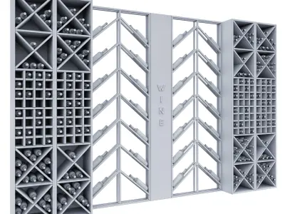 Wine Shelf 6 3D model