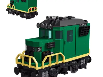 Train Mini Diesel-Electric Extinguisher Class D 3D model
