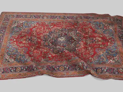 Old Persian Carpet Low-poly 3D model
