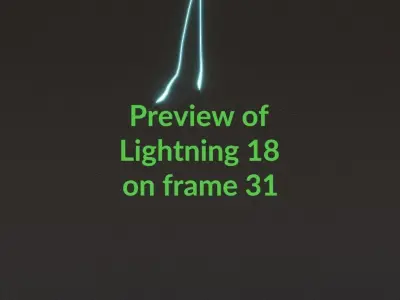 Animated Lightning v18 Low-poly 3D model