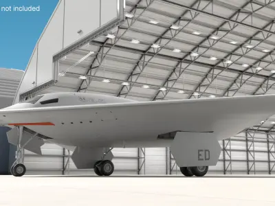  Strategic B-21 Raider Jet White Rigged for Maya 