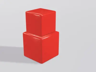 Block Bot Low-poly 3D model