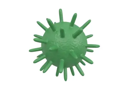 Virus v2 005 Low-poly 3D model