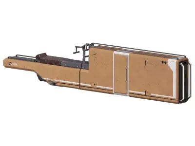 Speeder - hover flying bike concept Low-poly 3D model