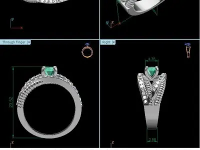 Women Ring 3D print model 89