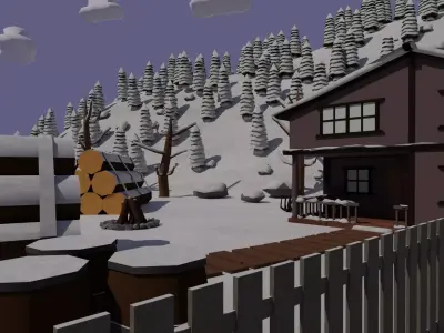 Low poly nature pack Low-poly 3D model
