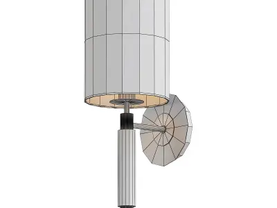 PIAZZA wall sconce with shade and brass finish 3D model
