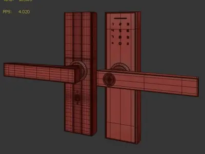 CERRADURA ELECTRONICA  - BIOMETRICA HUELLA DACTILAR - LOCK  3D model