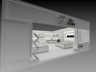 Booth Exhibition Stand a412c 3D model