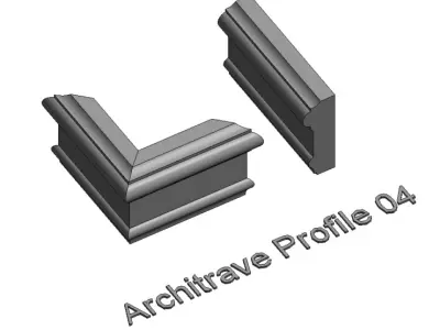 Architrave profile Vol01 Revit Parametric family 3D model