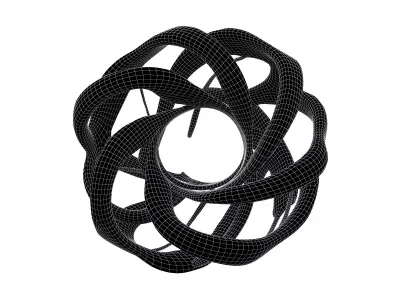 Abstract Circle v3 003 Low-poly 3D model