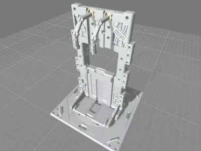 MHB08FMF-Full Mechanic Detail Mech Hangar Fixture Display 3D print model