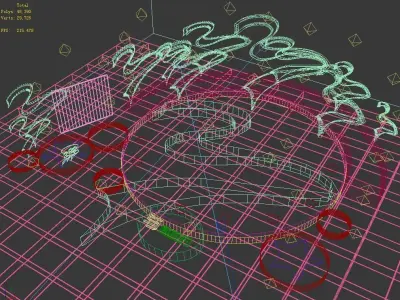 Stage party concert fashion catwalk T station  25 3D model