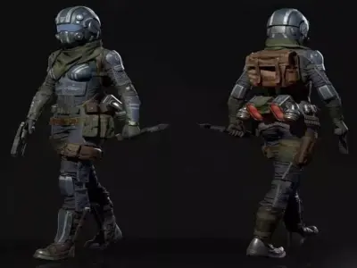 Nova Ranger Low-poly 3D model