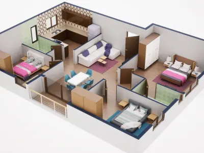 3D Floor Plan 41 3D model