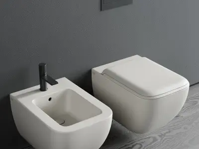 Ceramica Cielo Shui Comfort Wall-Hung WC Low-poly 3D model