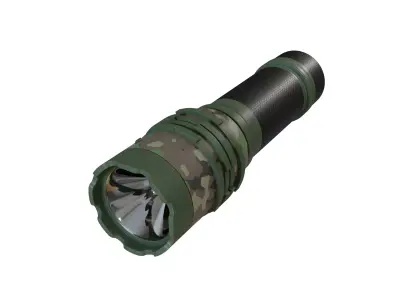 Tactical Flashlight 3D model