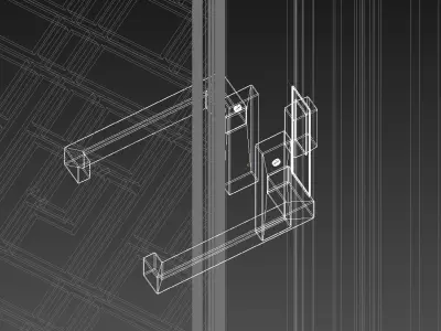 Modern interior door 3D model purchase