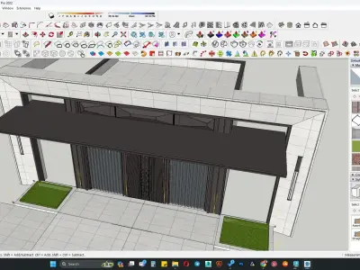 Housing society main gate design 3d model 3D model