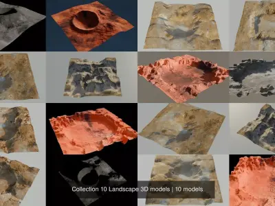 Collection 10 Landscape 3D models 3D Model Pack
