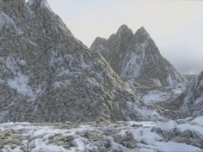 Landscapes 1 - Snowy Mountain 1c 3D model