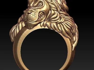 lion ring  3D print model