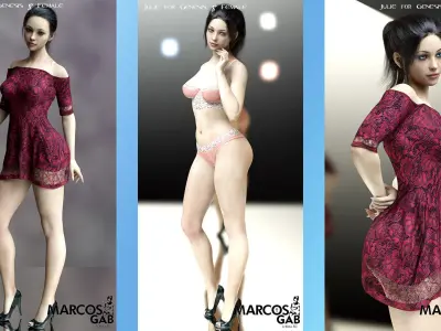 Julie for Genesis 8 Female 3D model