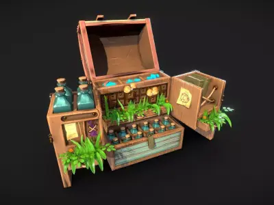 alchemists chest Low-poly 3D model