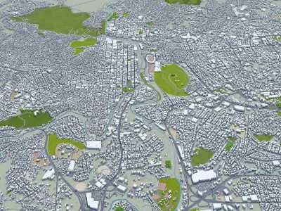 Tegucigalpa Honduras 20km Low-poly 3D model