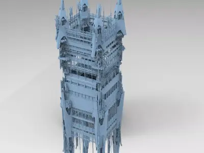  Fire Drake Cathedral Tower Arena Tower 3D model
