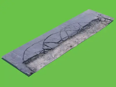 Asphalt Break-3D Scan 3D model