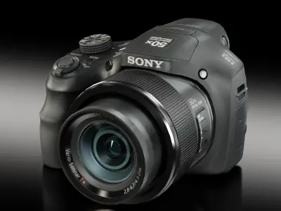 Sony DSC-HX300 bridge digital camera Low-poly 3D model