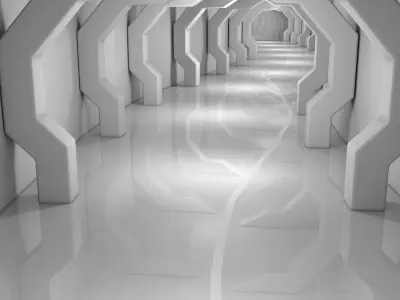 Sci Fi Tunnel 3D model 22