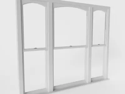 Triple Sash Window 3D model