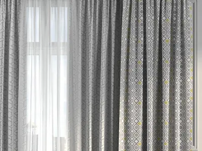 Curtain Set 243 3D model
