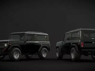 Old Classic Off-Road SUV 3D model