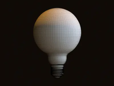 Bulb 3d model spiral light 3D model