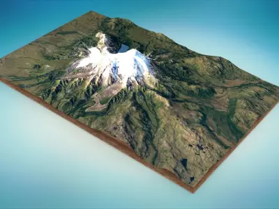 Mountain landscape 3D model 11